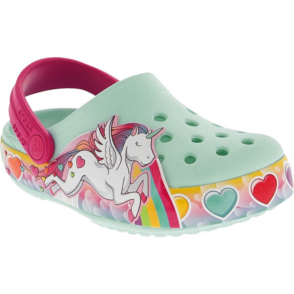 Crocs Fun Lab Unicorn Lights Water Sandals - Girls Ice Blue