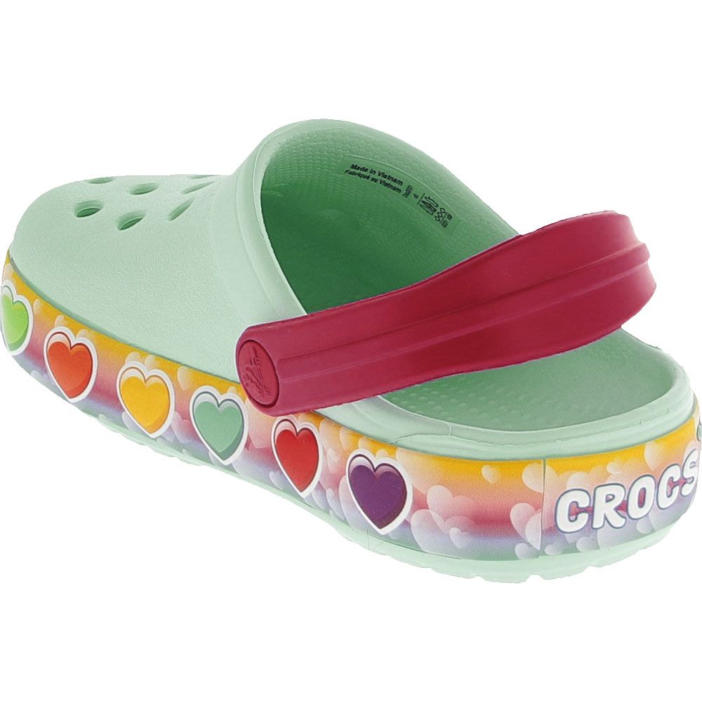 Crocs Fun Lab Unicorn Lights Water Sandals - Girls Ice Blue Back View