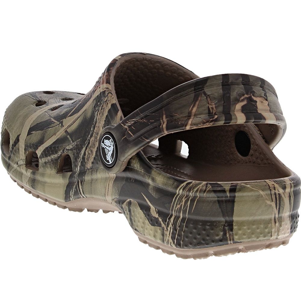Crocs Classic Realtree Clog Youth Water Sandals Camouflage Back View