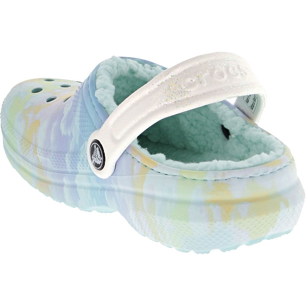 Crocs Classic Lined Out Of This World Kids Clogs Pastel Clouds Back View