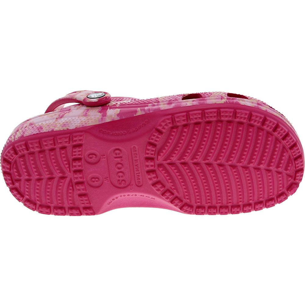 Crocs Classic Beach Dye Clog Water Sandals - Mens Candy Pink Sole View