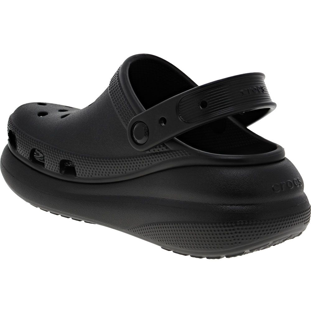 Crocs Classic Crush Clog Water Sandals - Womens Black Back View