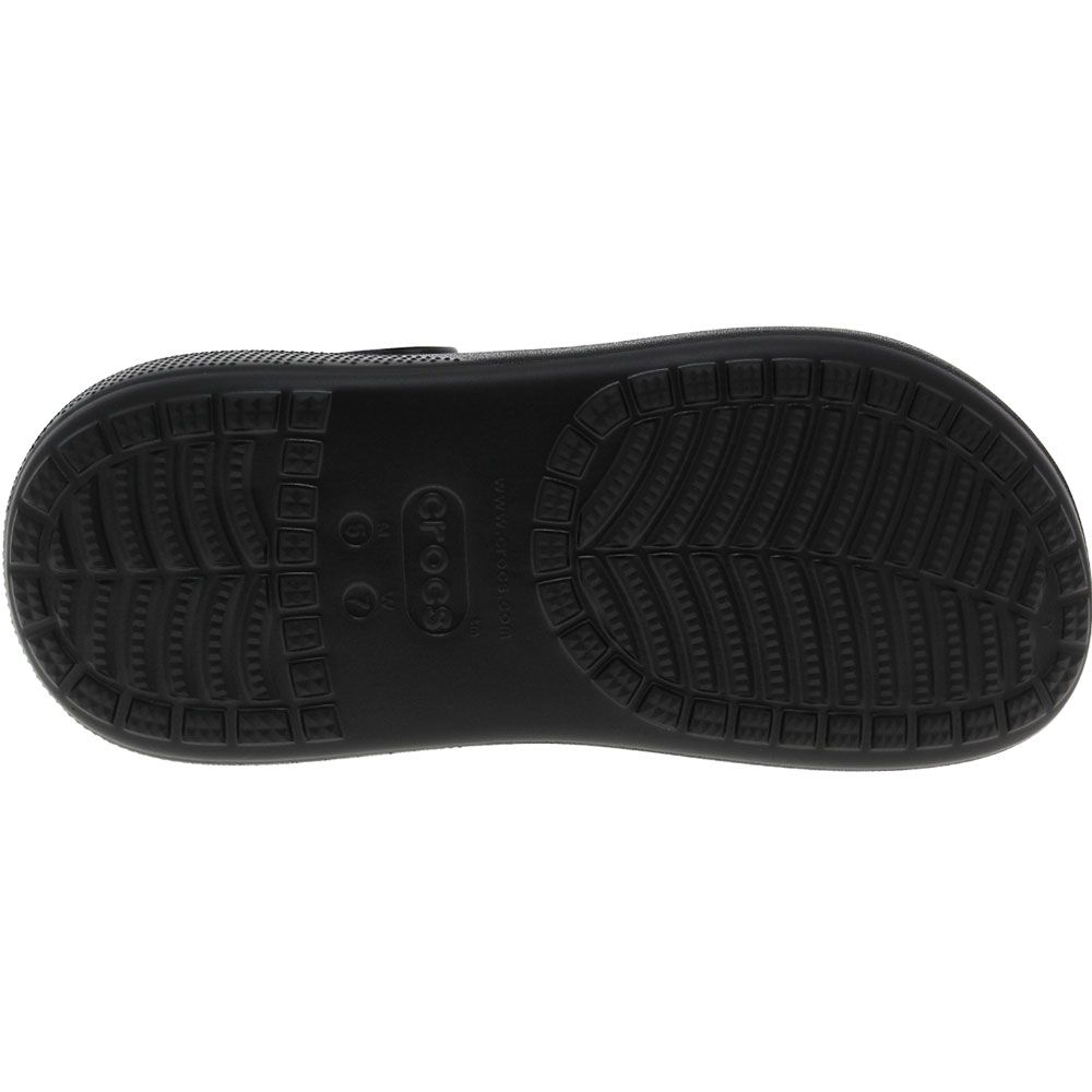 Crocs Classic Crush Clog Water Sandals - Womens Black Sole View