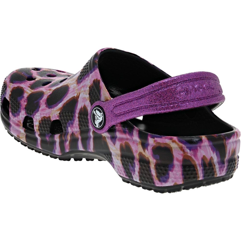 Crocs Classic Animal Print Water Sandals - Boys | Girls Papaya Leopard Back View