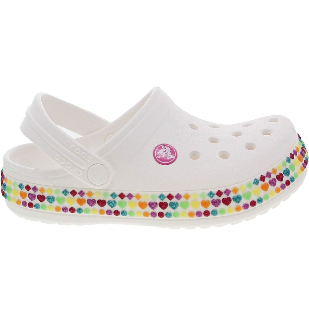 Crocs Crocband Gem Band Clog Girls Water Sandals White