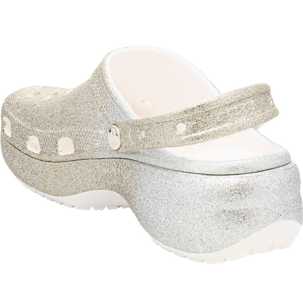 Crocs Classic Platform Ombre Water Sandals - Womens White Gold Back View