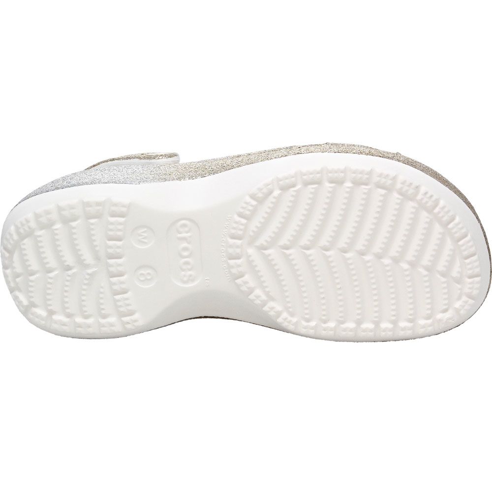 Crocs Classic Platform Ombre Water Sandals - Womens White Gold Sole View