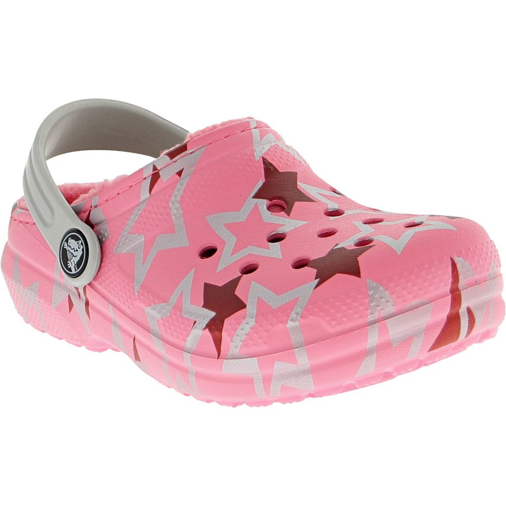 Crocs Classic Lined Disco Dancy Party Girls Clogs Taffy Pink