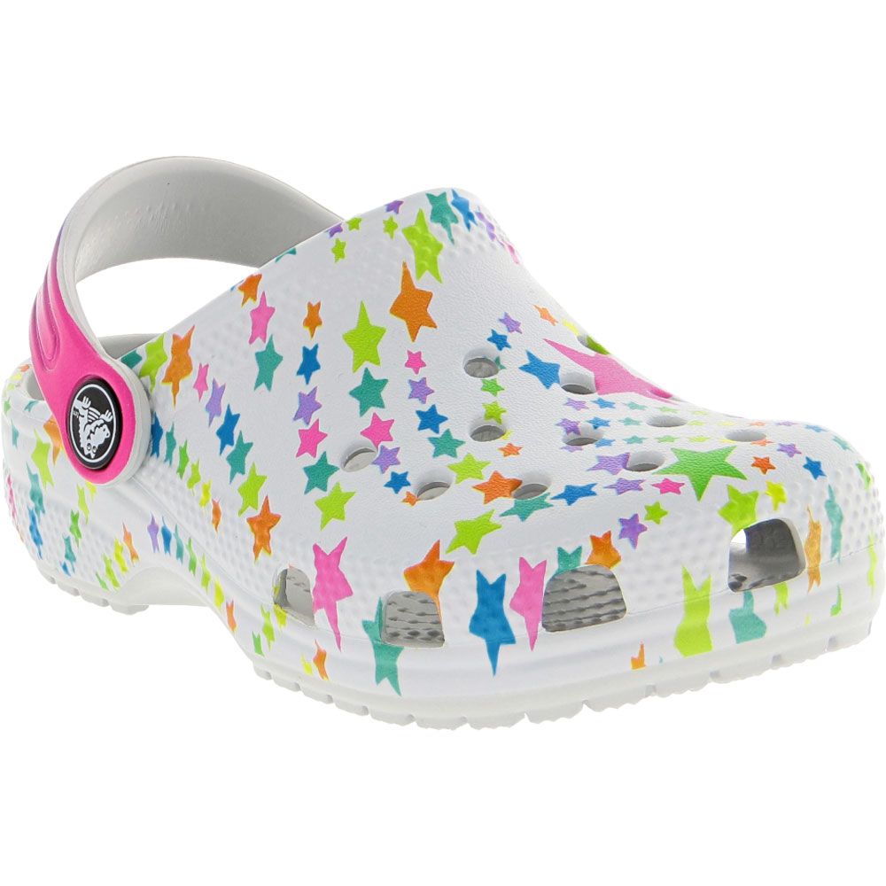 Crocs Classic Disco Dance Party Toddler Clog Sandals Shimmer Stars