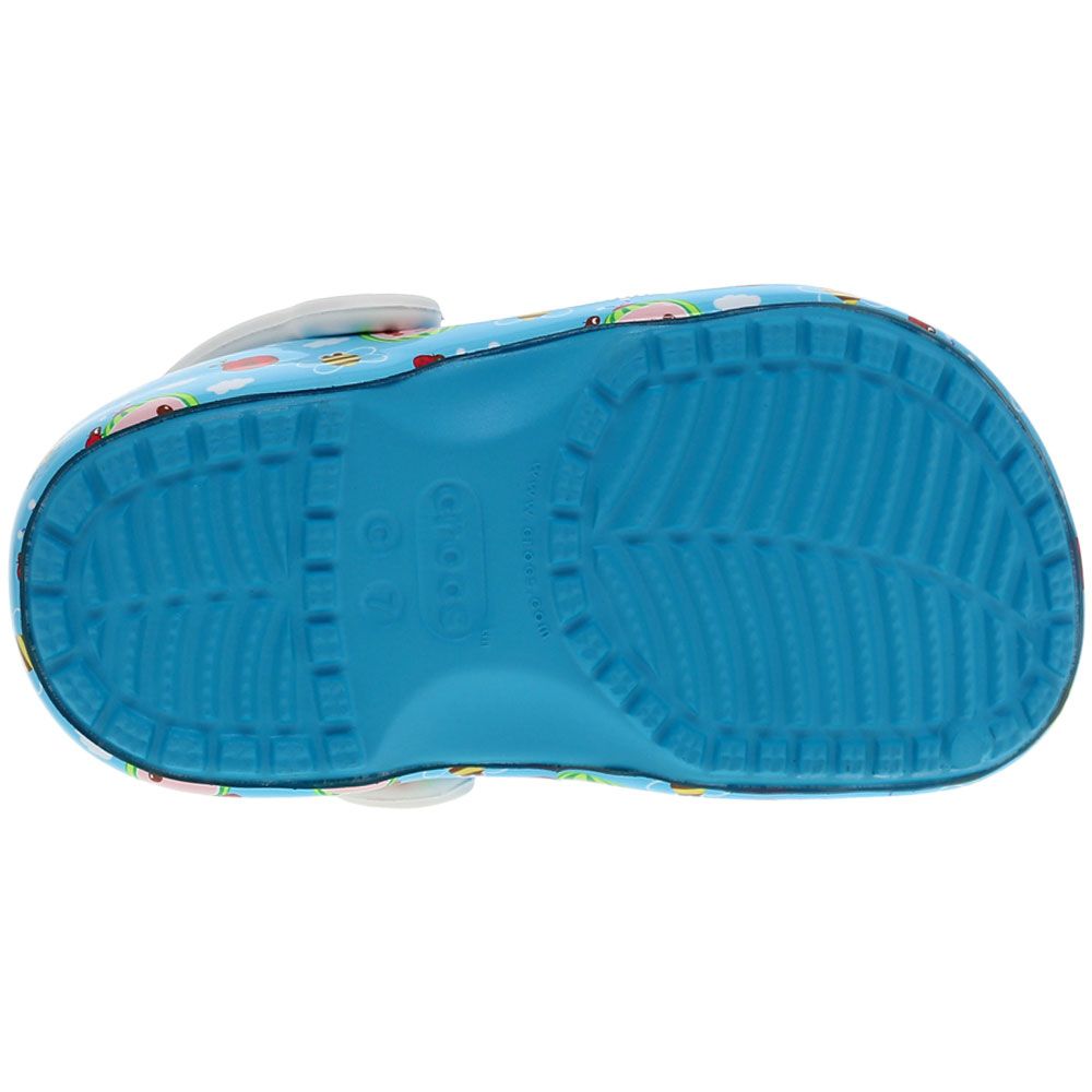 Crocs Cocomelon Classic Clog Sandals - Baby Toddler Electric Blue Sole View