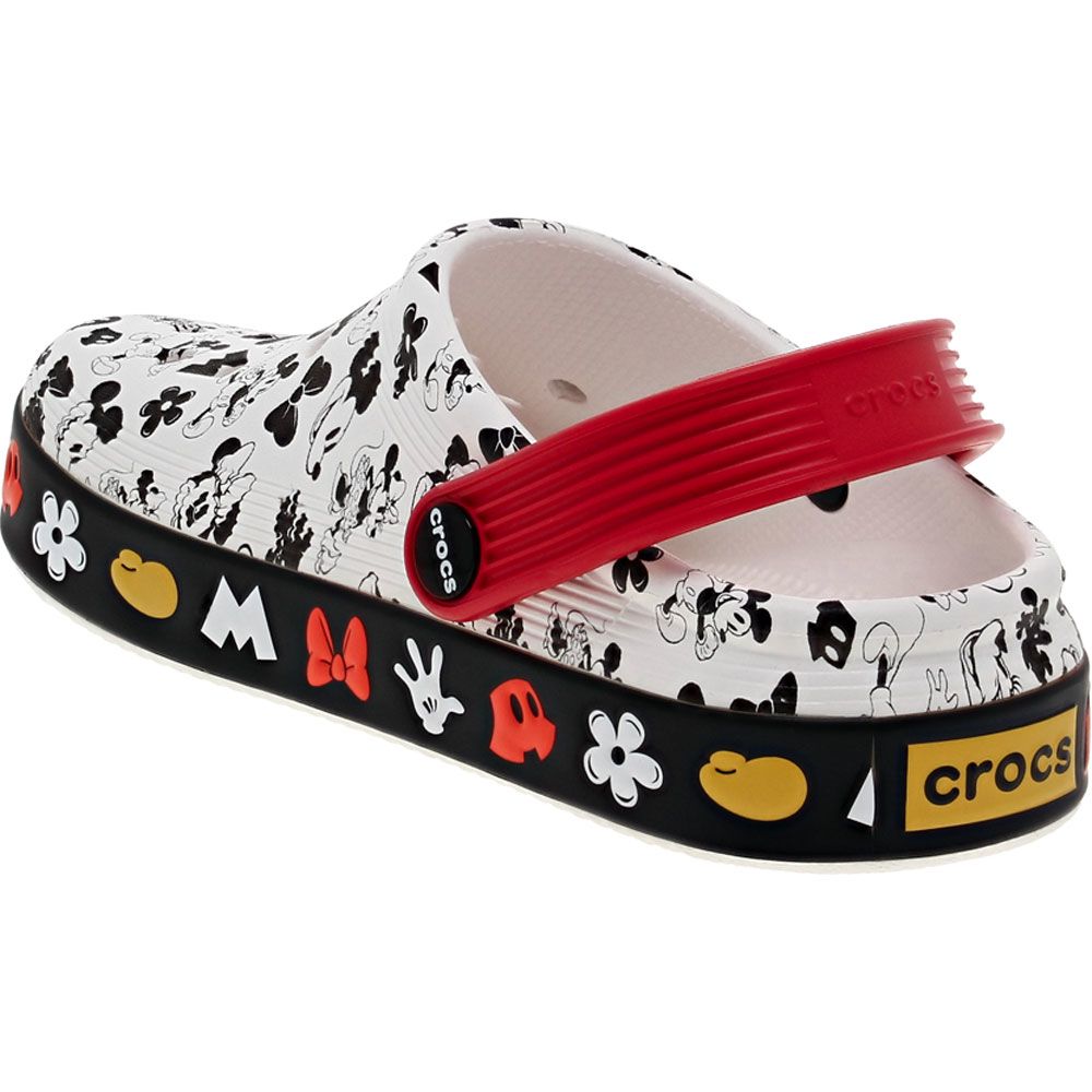 Crocs Mickey Off Court Water Sandals - Boys | Girls White Black Red Back View