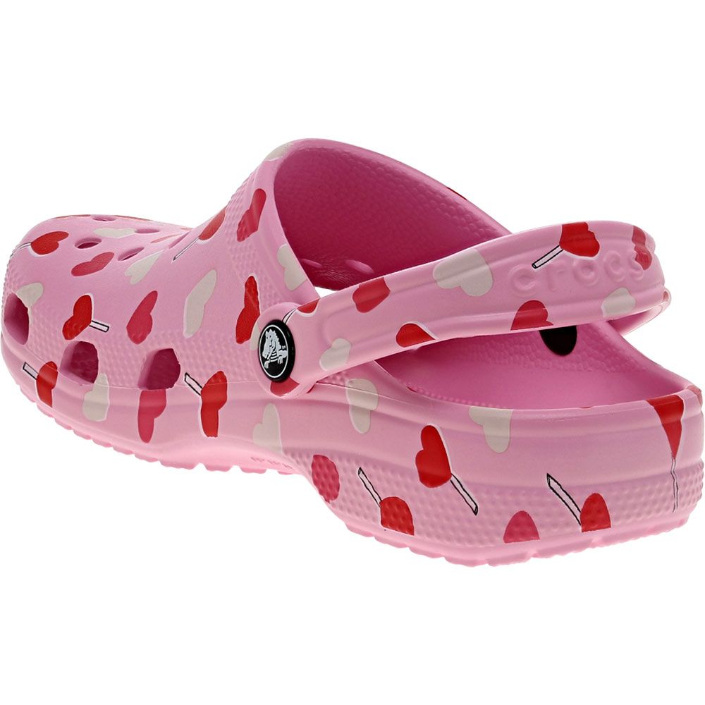 Crocs Classic Valentine's Day Clog Sandals - Womens | Mens Flamingo Back View