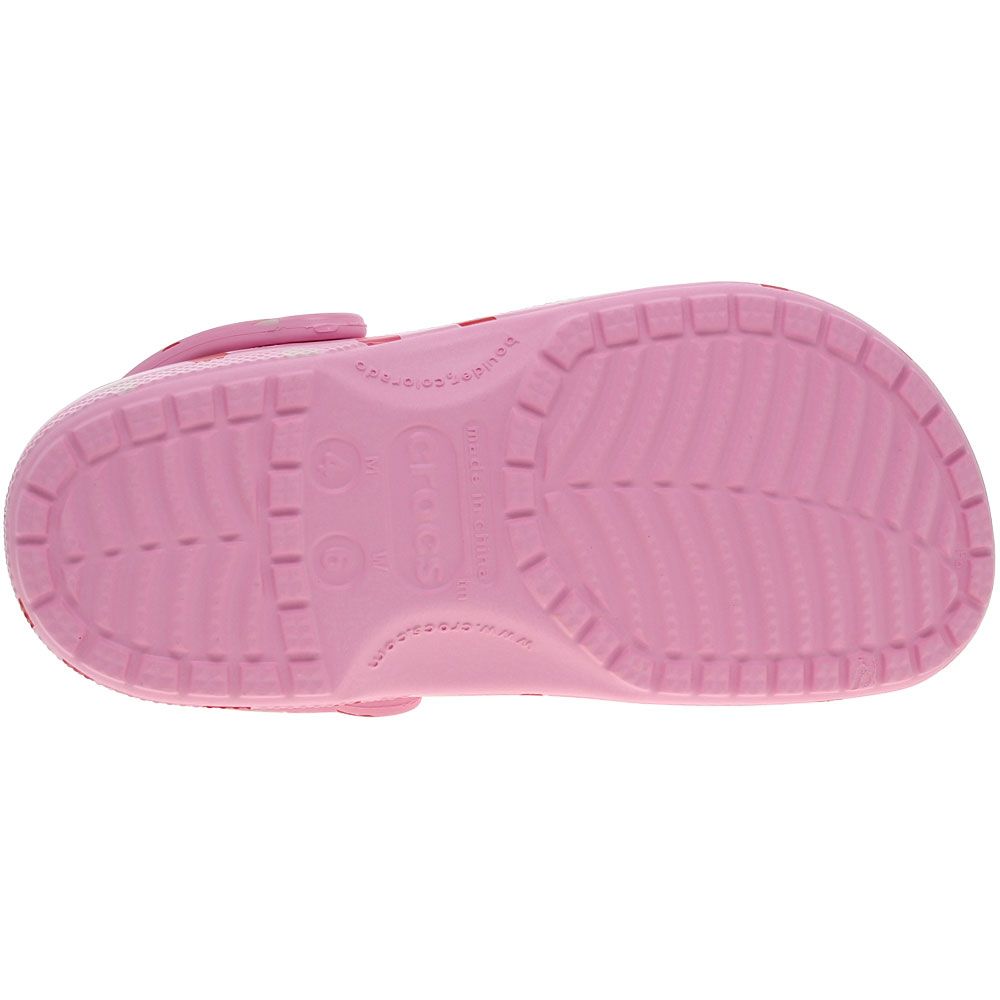 Crocs Classic Valentine's Day Clog Sandals - Womens | Mens Flamingo Sole View