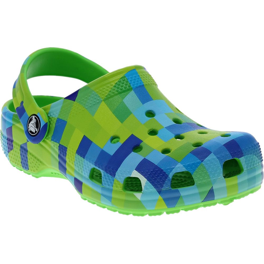 Crocs Classic Digi Block Clog Sandals - Boys Green Slime