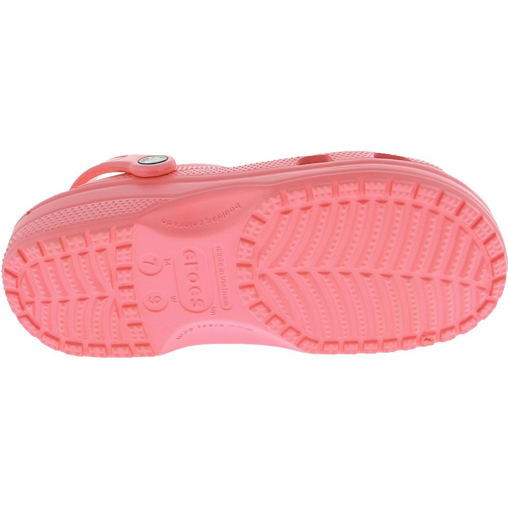 Crocs Classic Clog Sandal - Unisex Pink Lemonade Sole View