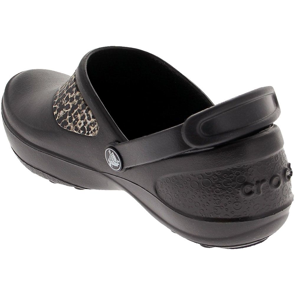 Crocs Mercy Clog Sandals - Womens Black Gold Back View
