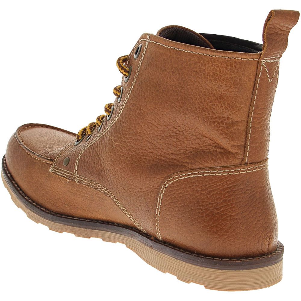 Crevo Buck Lace Up Ankle Boots - Mens Caramel Back View