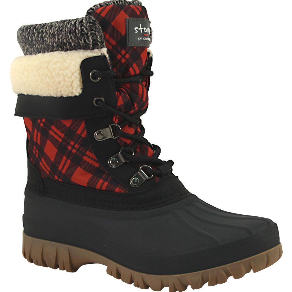 Cougar Creek Winter Boots - Womens Black Red