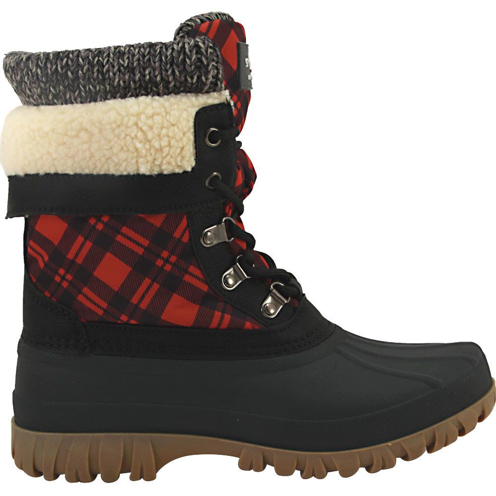 Cougar Creek Comfort Winter Boots - Womens Black Red