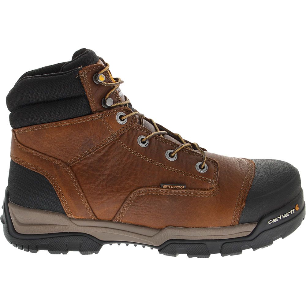 Carhartt 6IN Ground Force Composite Toe Work Boots - Mens Brown Oil Tanned Side View