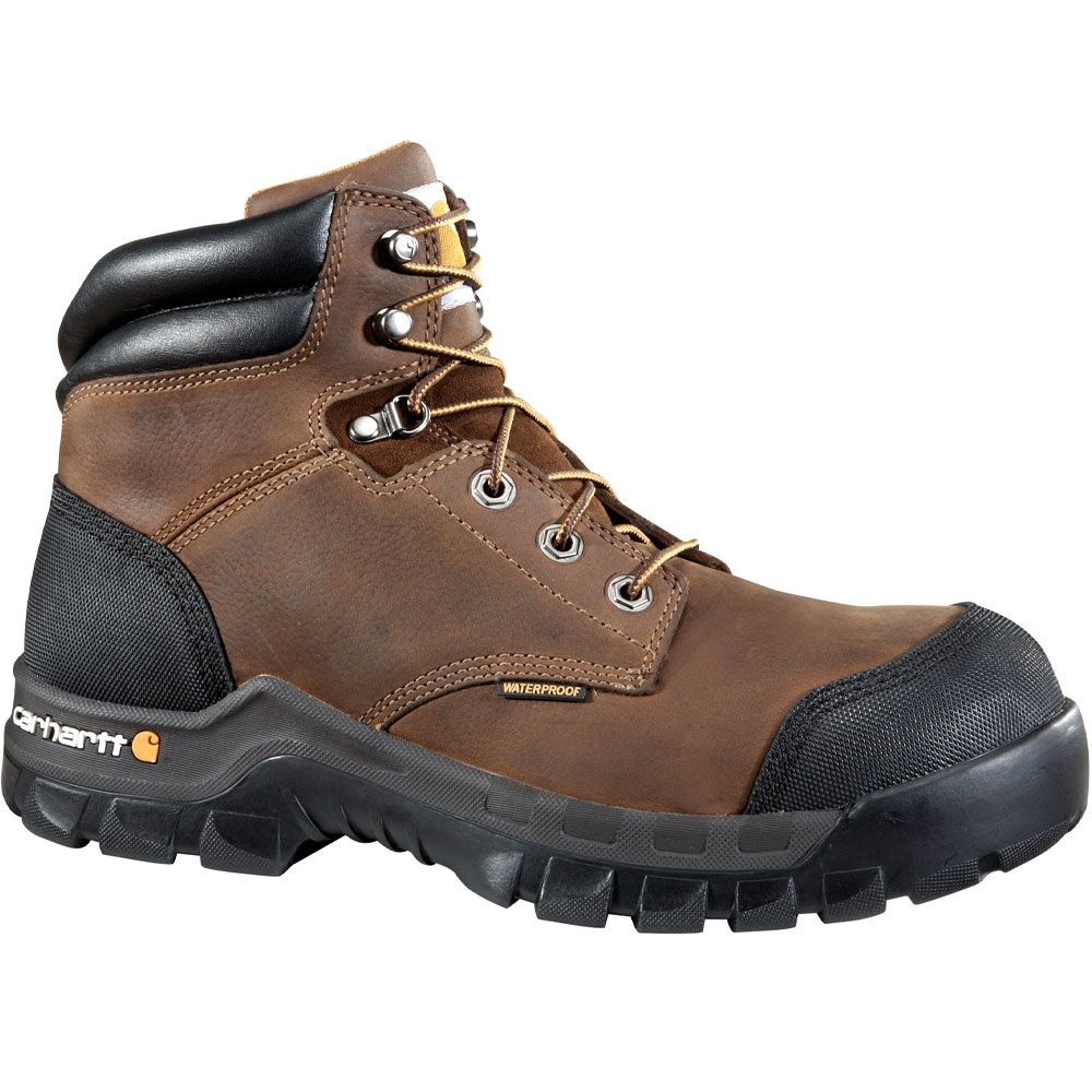 Carhartt Cmf6380 Flex Composite Toe Work Boots - Mens Dk Brown Oil Tanned