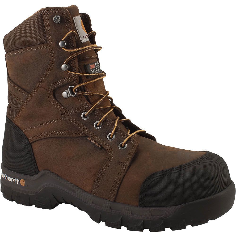 Carhartt 8389 Composite Toe Work Boots - Mens Dark Brown Oil Tanned