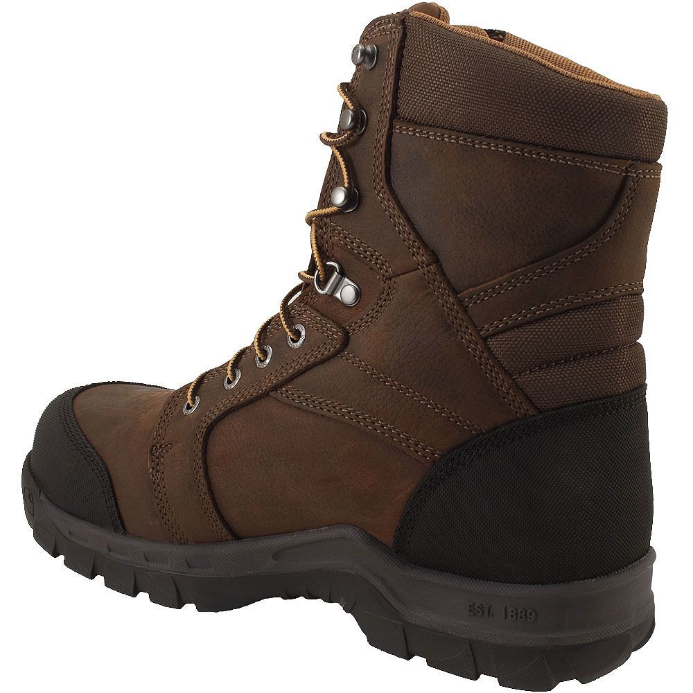 Carhartt 8389 Composite Toe Work Boots - Mens Dark Brown Oil Tanned Back View