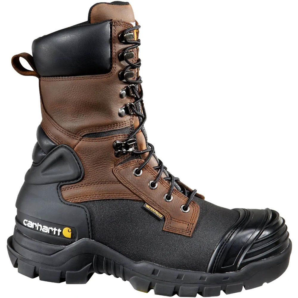 Carhartt CMC1259 Composite Toe Work Boots - Mens Brown Oil Tanned Black Coated