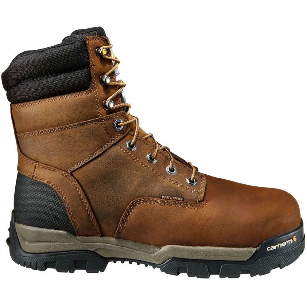 Carhartt Cme8047 Non-Safety Toe Work Boots - Mens Bison Brown Oil Tan Side View
