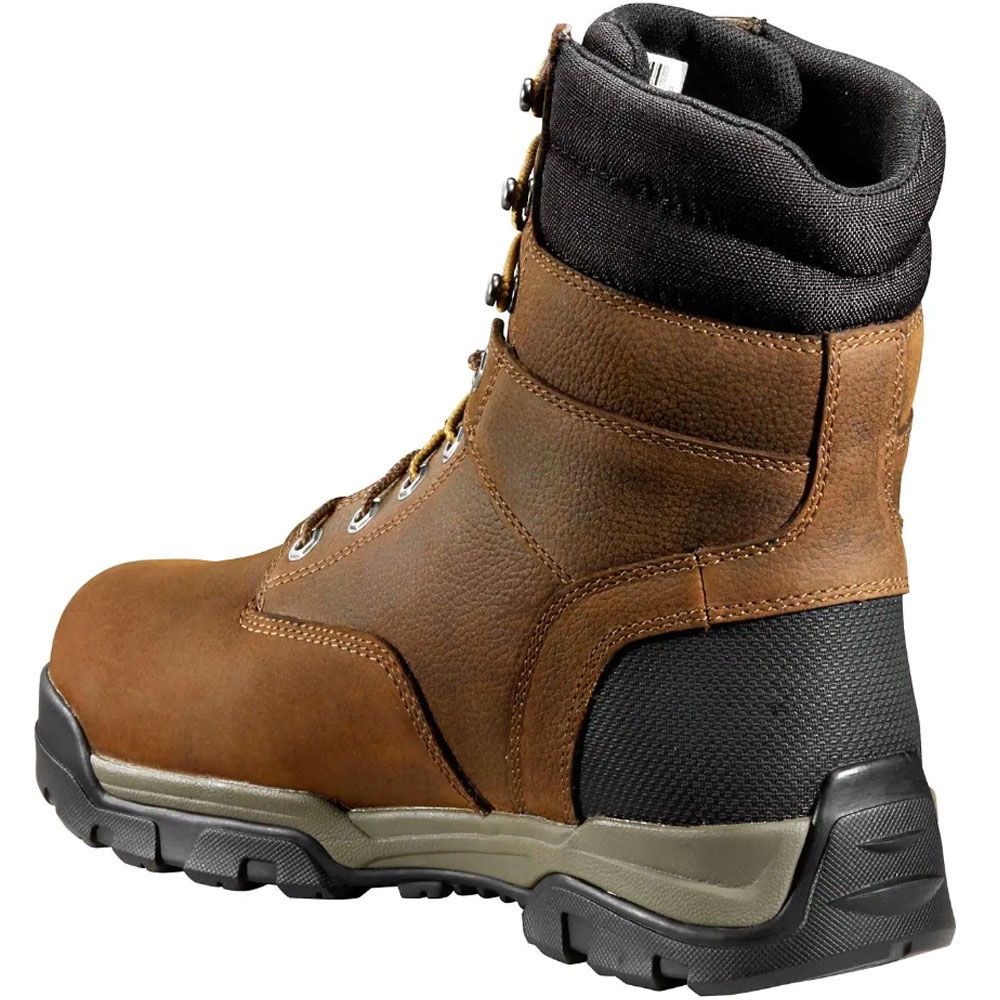 Carhartt Cme8047 Non-Safety Toe Work Boots - Mens Bison Brown Oil Tan Back View