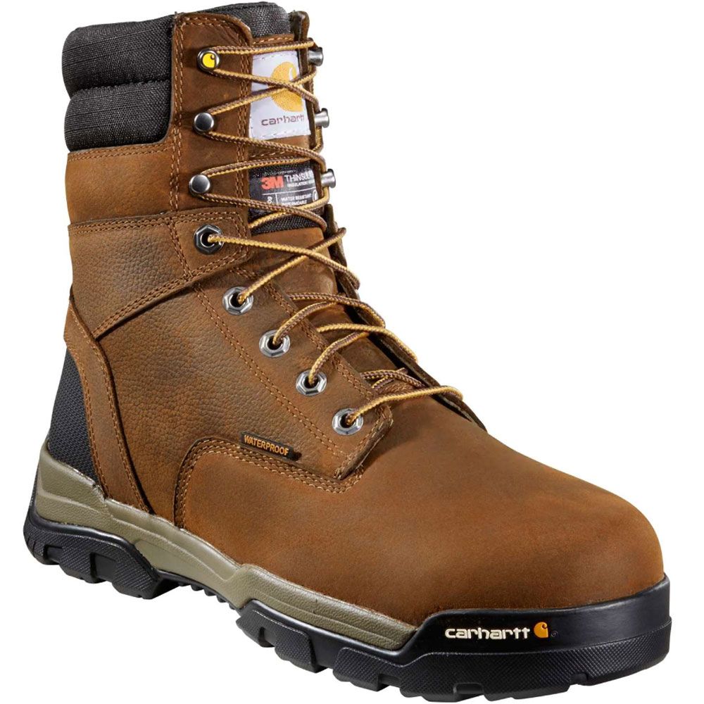 Carhartt Cme8347 Composite Toe Work Boots - Mens Bison Brown Oil Tan