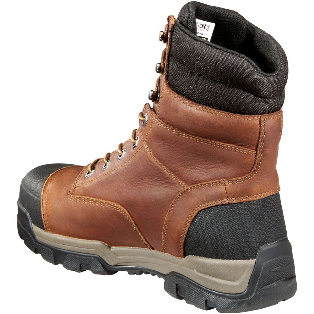 Carhartt Cme8355 Composite Toe Work Boots - Mens Peanut Oil Tan Leather Back View