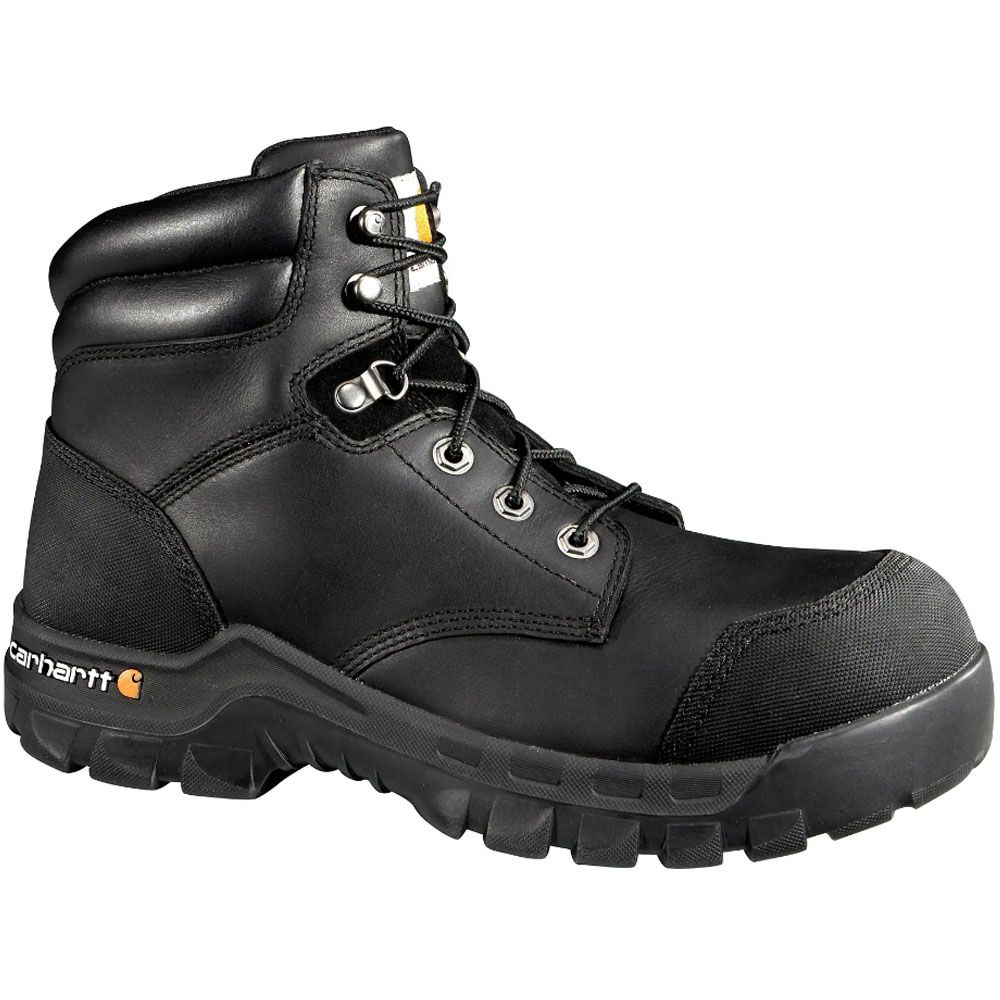 Carhartt Work Flex 6 Inch Black Comp Toe Work Boots - Mens Black Side View