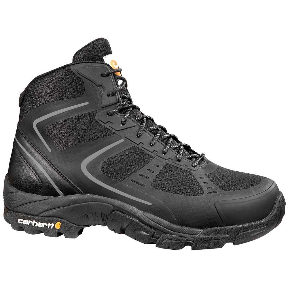 Carhartt Lightweight Hiker Steel Toe Work Boots - Mens Black Side View