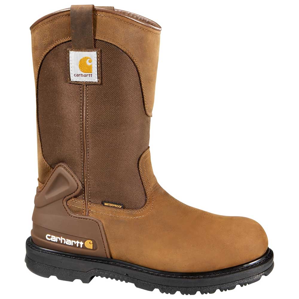 Carhartt CMP1100 Non-Safety Toe Work Boots - Mens Bison Brown Oil Tan Side View