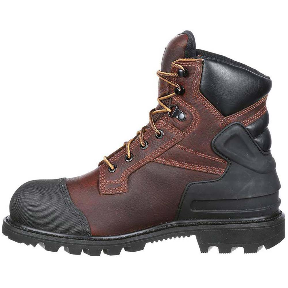 Carhartt CMR6859 Safety Toe Work Boots - Mens Brown Pebble Oil Tanned Back View