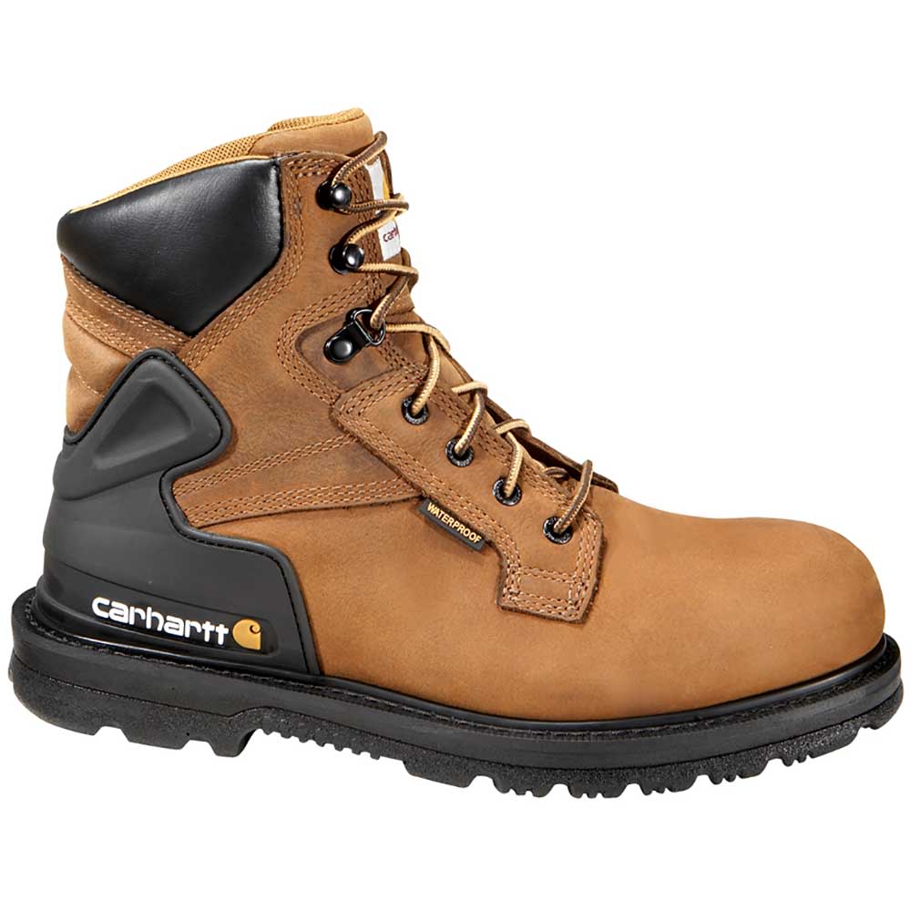 Carhartt CMW6120 Non-Safety Toe Work Boots - Mens Bison Brown Oil Tan Side View