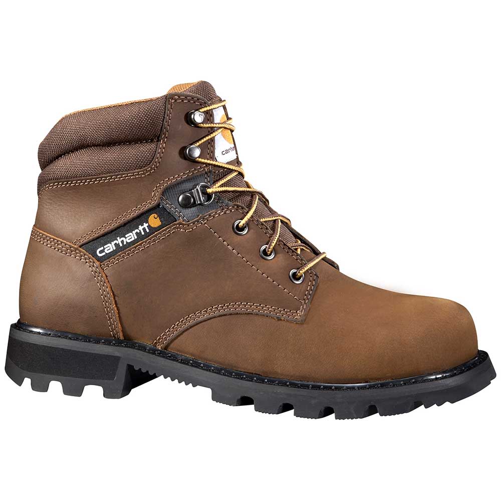 Carhartt Cmw6174 Non-Safety Toe Work Boots - Mens Crazy Horse Brown Oil Tanned Side View