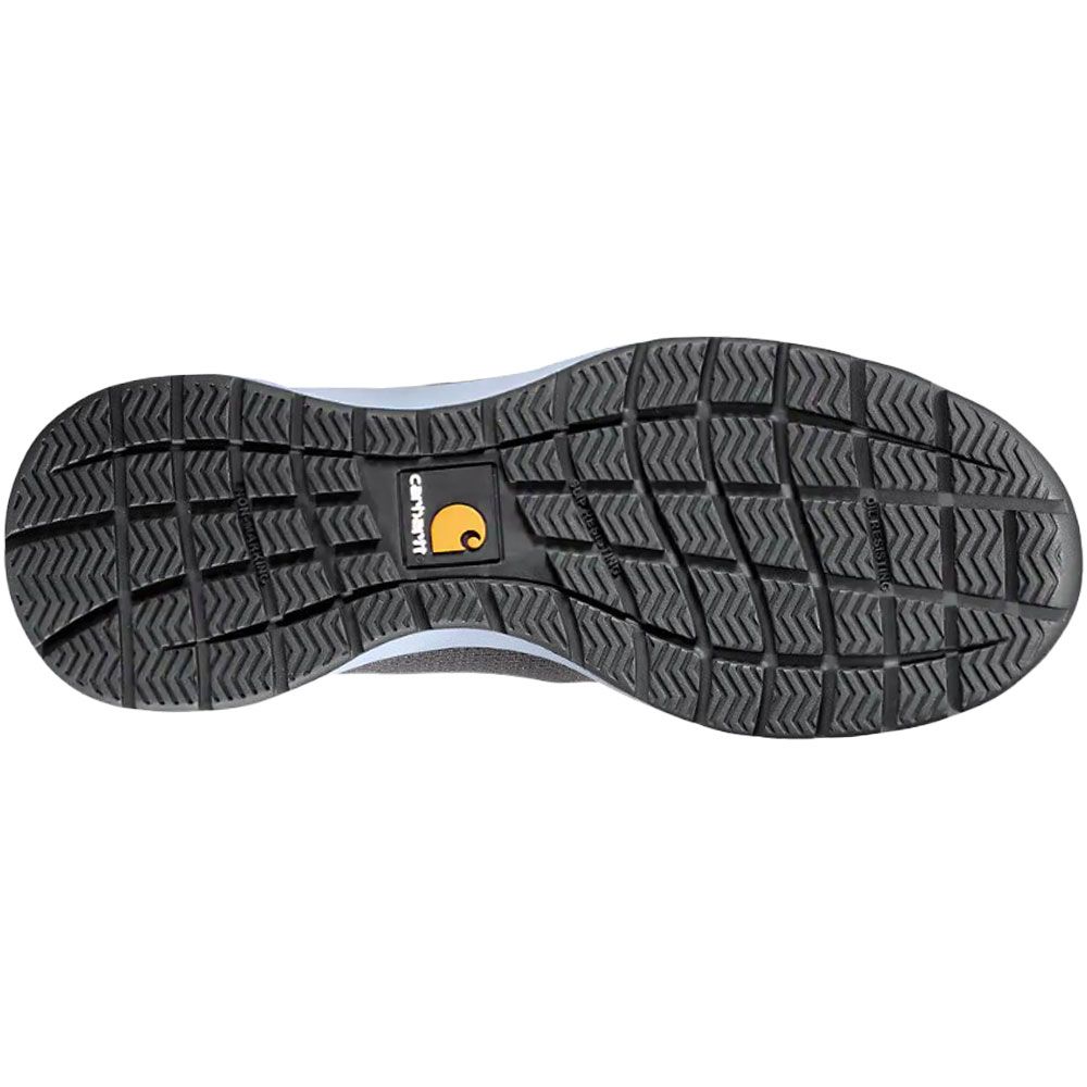 Carhartt Force 2 Non-Safety Toe Work Shoes - Womens Charcoal Powder Blue Trim Sole View