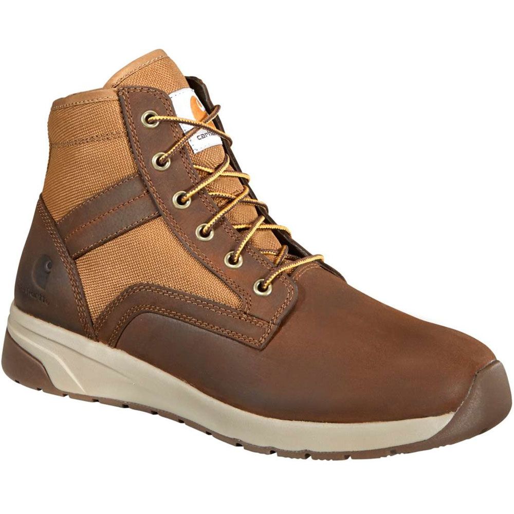 Carhartt Ch Fa5015 Non-Safety Toe Work Boots - Mens Brown Leather & Tan Duck