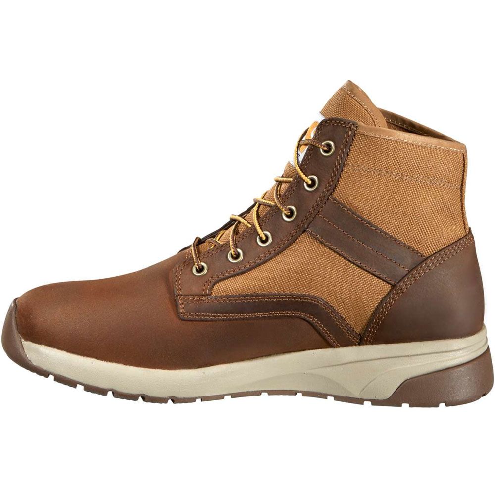 Carhartt Ch Fa5015 Non-Safety Toe Work Boots - Mens Brown Leather & Tan Duck Back View