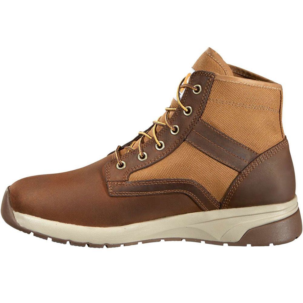 Carhartt Fa5415 Composite Toe Work Boots - Mens Brown Leather & Tan Duck Back View