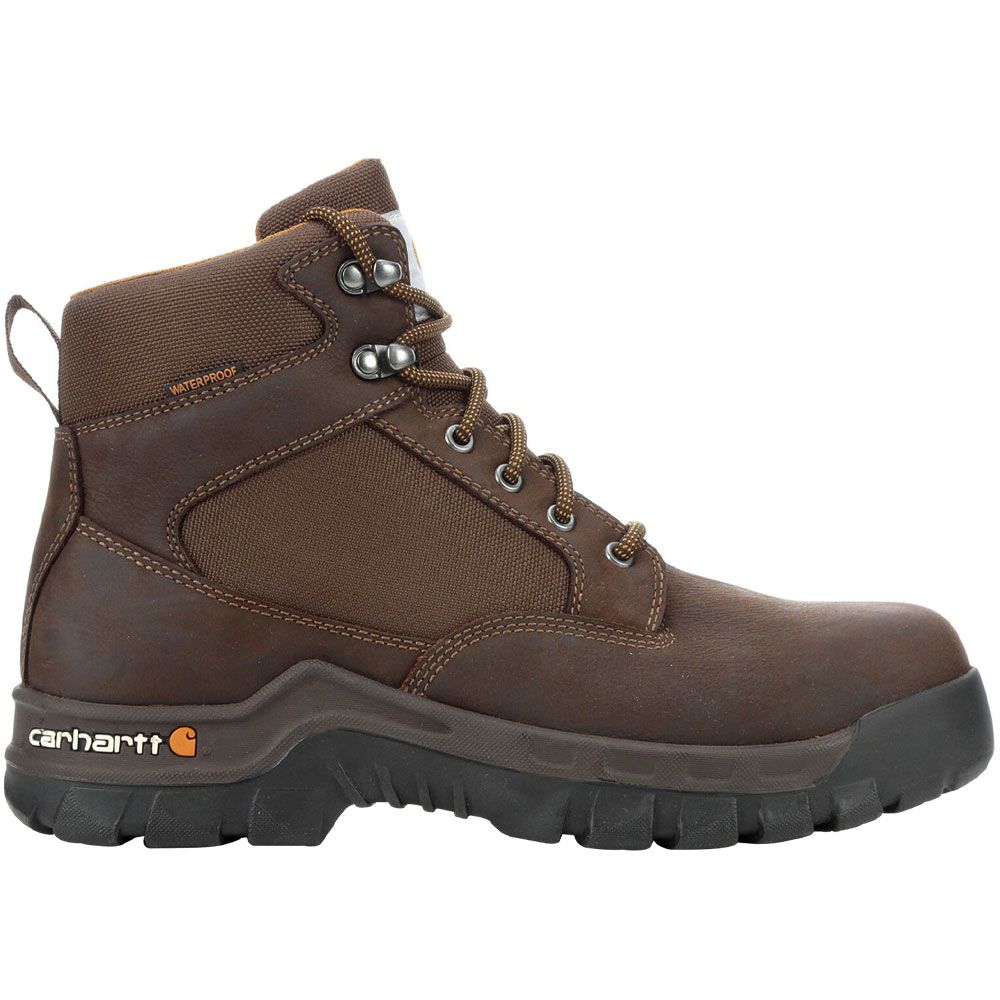 Carhartt 6" Rugged Flex Steel Safety Toe Work Boots - Mens Chocolate Brown Oil Tanned