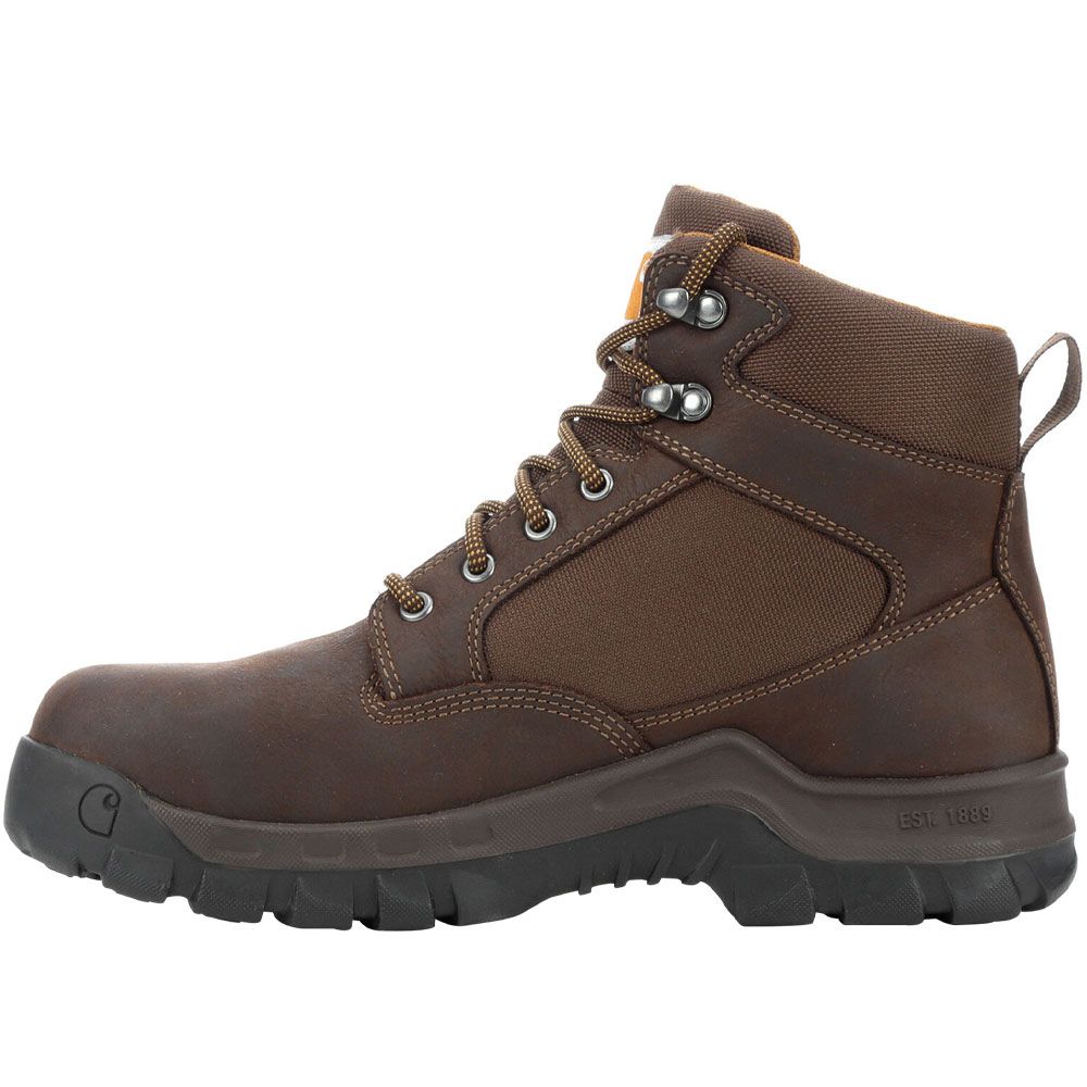 Carhartt 6" Rugged Flex Mens Safety Toe Work Boots  Chocolate Brown Oil Tanned Back View