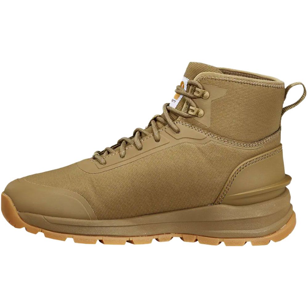 Carhartt Outdoor Utility 5" FH5036 Mens Non-Safety Toe Work Boots Coyote Nubuc Hi Abrasion Fabric Back View
