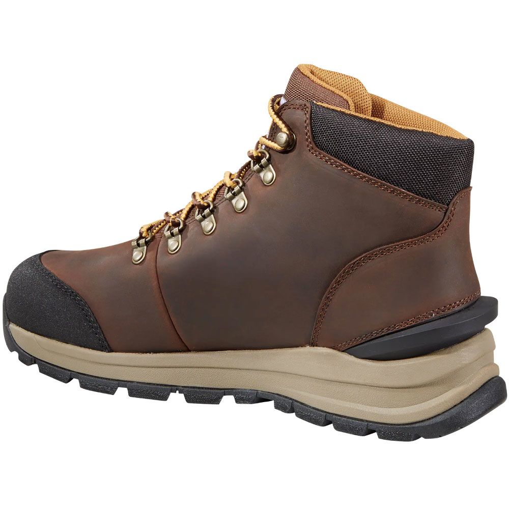 Carhartt Gilmore WP 5" Alloy Toe Mens Work Boots Dark Brown Back View