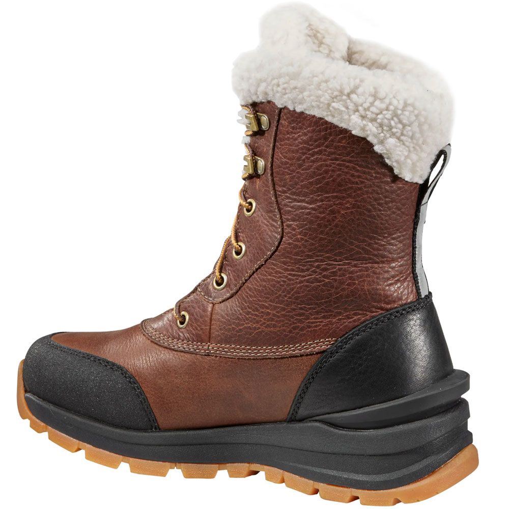 Carhartt Fh8019 8" Ins Winter Boots - Womens Red Brown Full Grain Leather Back View