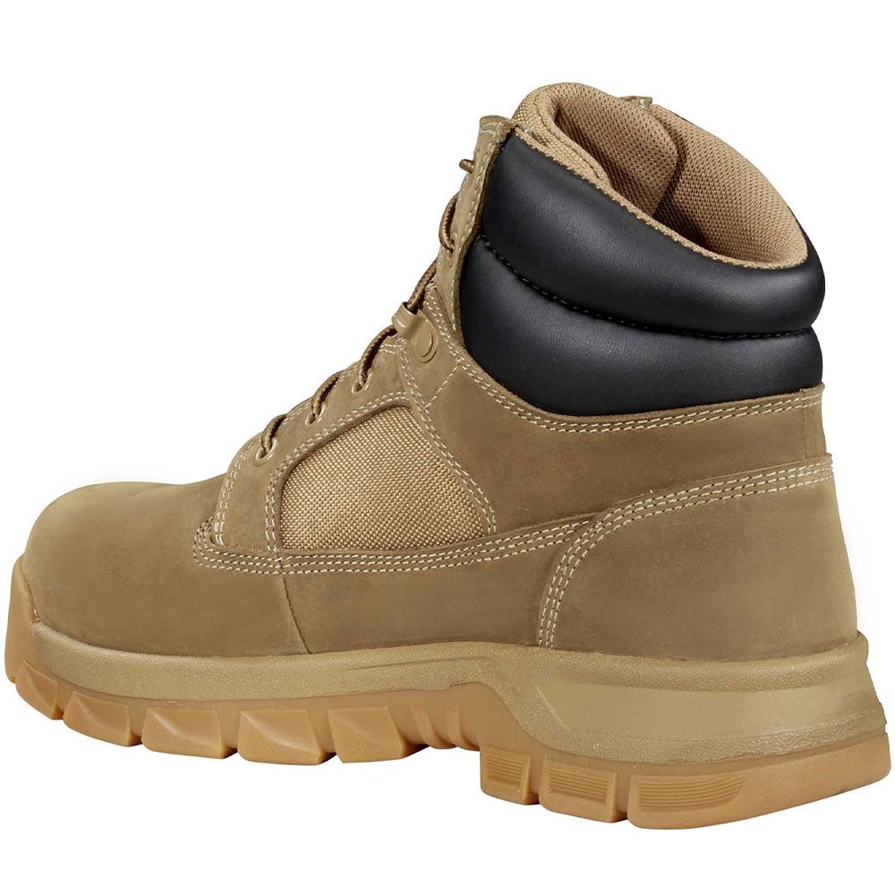 Carhartt Kentwood 6" St Safety Toe Work Boots - Mens Coyote Nubuck Back View