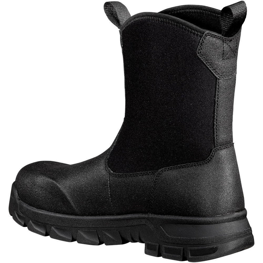 Carhartt Kentwood 9" Wellington WP Safety Toe Work Boots - Mens Black Back View