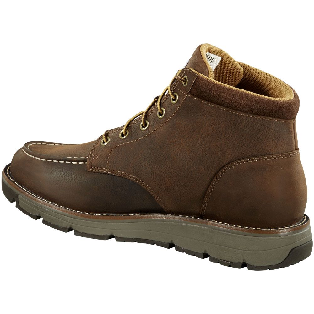 Carhartt Millbrook 5" Moc Brown Non-Safety Toe Work Boots - Mens Dark Brown Back View